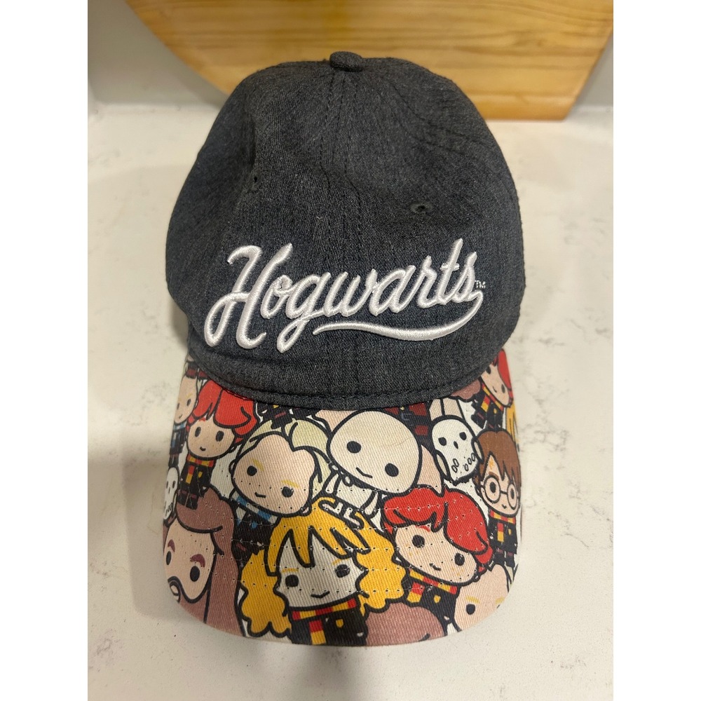 Harry Potter Hogwarts Baseball Cap Gray Chibi Character Print Hat OSFM
